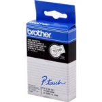 TC201 BROTHER PT Labeltape 12mm wit zwart 7,7 meter gelamineerd