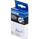 TC501 BROTHER PT Labeltape 12mm blauw zwart 7,7 meter gelamineerd