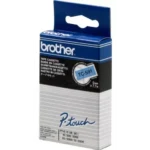 TC591 BROTHER PT Labeltape 9mm blauw zwart 7,7 meter gelamineerd