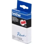 TC491 BROTHER PT Labeltape 9mm rood zwart 7,7 meter gelamineerd