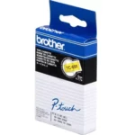 TC691 BROTHER PT Labeltape 9mm geel zwart 7,7 meter gelamineerd