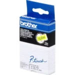 TCC01 BROTHER PT Labeltape 12mm geel zwart 6,7 meter gelamineerd