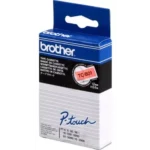 TCB01 BROTHER PT Labeltape 12mm oranje zwart 6,7 meter gelamineerd