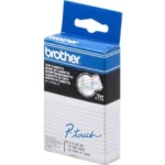 TC203 BROTHER PT Labeltape 12mm wit blauw 7,7 meter gelamineerd