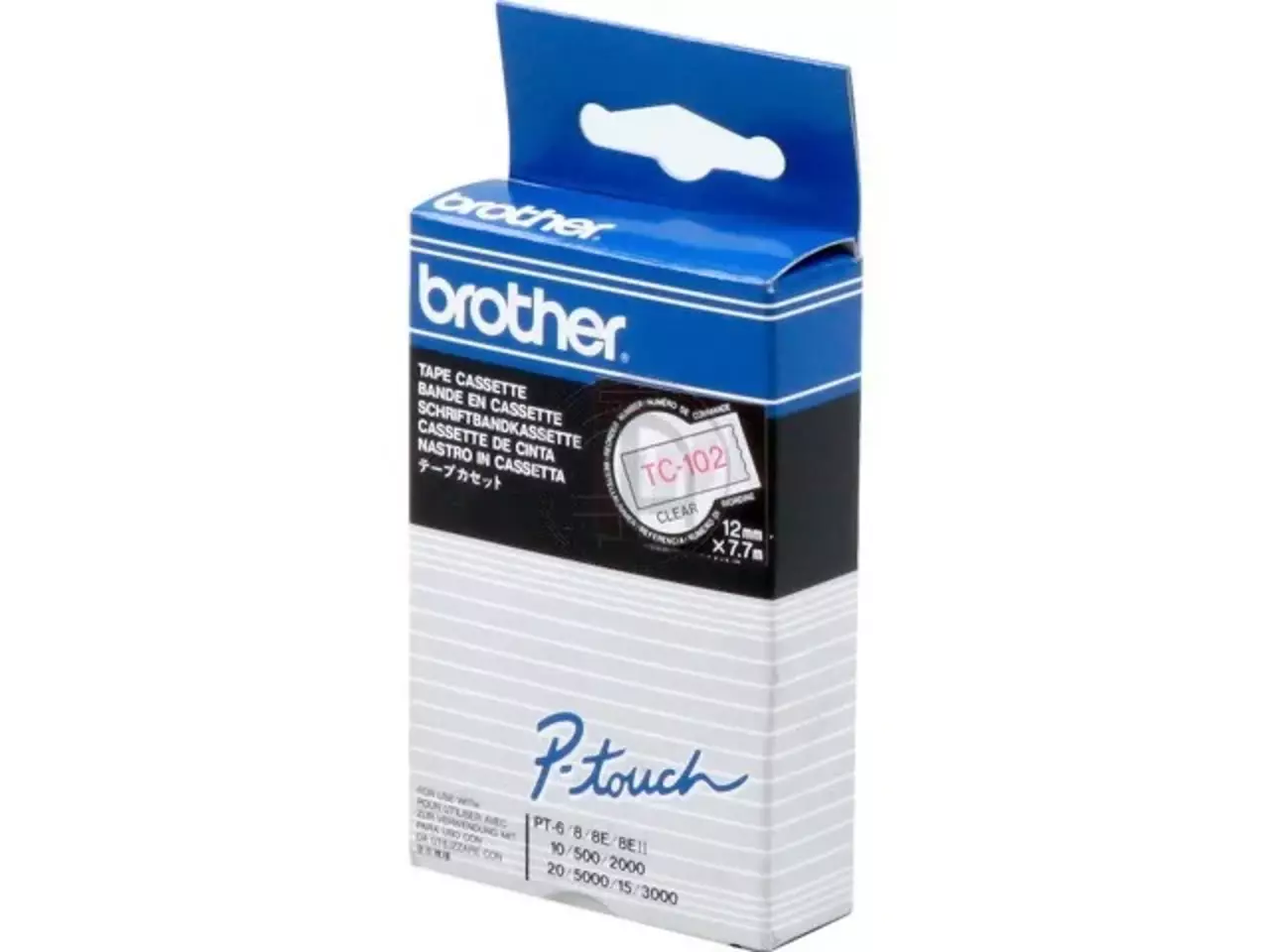 914005440096.webp TC102 BROTHER PT Labeltape 12mm helder rood 7,7 meter gelamineerd - Afbeelding 1