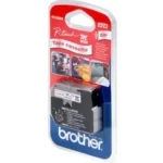 MK232BZ BROTHER PT Labeltape 12mm wit rood 8 meter niet gelamineerd