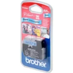 MK521BZ BROTHER PT Labeltape 9mm blauw zwart 8 meter niet gelamineerd