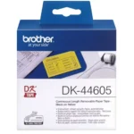 DK44605 BROTHER QL550 Etiketrol 62mm geel zwart 30,48 meter verwijderbaar
