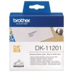 DK11201 BROTHER QL550 Etiketrol 29x90mm wit zwart 400 stuk permanent