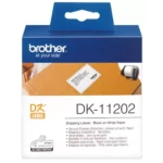 DK11202 BROTHER QL550 Etiketrol 62x100mm wit zwart 300 stuk permanent