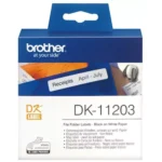 DK11203 BROTHER QL550 Etiketrol 17x87mm wit zwart 300 stuk permanent