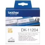 DK11204 BROTHER QL550 Etiketrol 17x54mm wit zwart 400 stuk permanent
