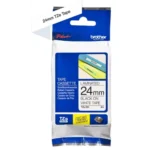TZE251 BROTHER PT Labeltape 24mm wit zwart 8 meter gelamineerd