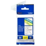 TZE145 BROTHER PT Labeltape 18mm helder wit 8 meter gelamineerd