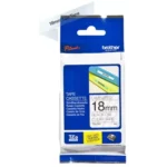 TZE141 BROTHER PT Labeltape 18mm helder zwart 8 meter gelamineerd