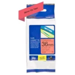 TZE461 BROTHER PT Labeltape 36mm rood zwart 8 meter gelamineerd