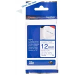 TZEFA3 BROTHER PT Strijkband 12mm wit blauw 3 meter textiel