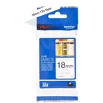 TZEN241 BROTHER PT Labeltape 18mm wit zwart 8 meter niet gelamineerd