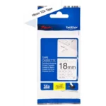 TZESE4 BROTHER PT Labeltape 18mm wit zwart 8 meter gelamineerd