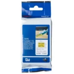 FLE6511 BROTHER PT Vlagetiketten 21x45mm geel zwart 72 stuk single