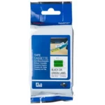 FLE7511 BROTHER PT Vlagetiketten 21x45mm groen zwart 72 stuk single