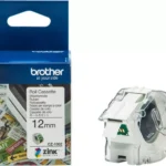 CZ1002 BROTHER PT Etiketrol 12mm wit kleurig 5 meter permanent ZINK papier