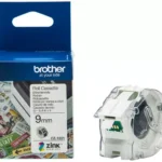 CZ1001 BROTHER PT Etiketrol 9mm wit kleurig 5 meter permanent ZINK papier