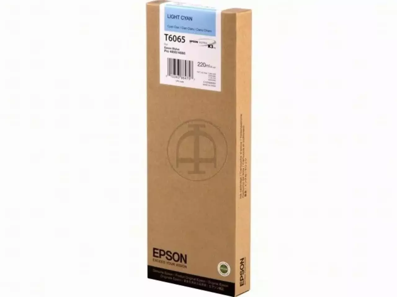 C13T606500 Epson T6065 ST PRO inkt lichtcyaan HC 220ml De Epson inktpatroon Light Cyan T606500 220 ml biedt hoogwaardige pigmentinkt voor haarscherpe en duurzame afdrukken. Deze enkele verpakking is