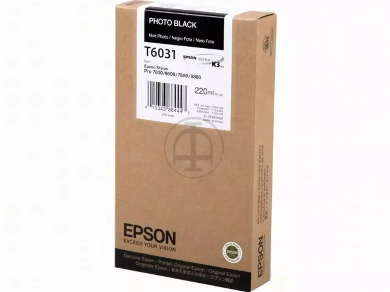170015440413.webp C13T603100 EPSON ST PRO Inkt foto zwart HC 220ml - Afbeelding 1