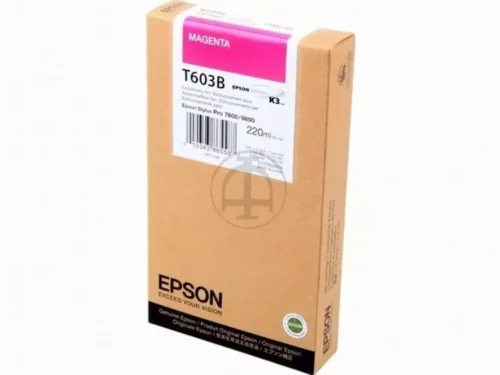 De Epson inktpatroon Magenta T603B00 220 ml is een pigmentgebaseerde enkele verpakking die zorgt voor heldere, professionele magentakleuren. Deze cartridge