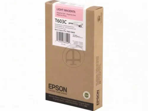 De Epson inktpatroon Light Magenta T603C00 van 220 ml biedt hoogwaardige pigmentinkt voor haarscherpe en levendige afdrukken. Deze enkele verpakking