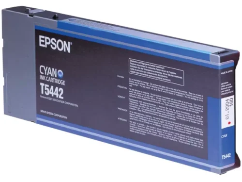 Epson inktpatroon Cyan T614200 220 ml biedt heldere cyaankleuren en is ideaal voor nauwkeurige, professionele afdrukken. Deze enkele verpakking van