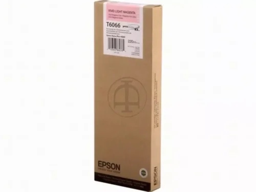 De Epson inktpatroon Vivid Light Magenta T606600 220 ml levert heldere, nauwkeurige magentatinten en is ideaal voor wie professionele afdrukken