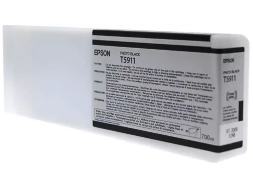 De Epson inktpatroon Photo Black T591100 levert scherpe, professionele zwart-witprints met pigmentinkt en een royale inhoud van 700 ml. Deze