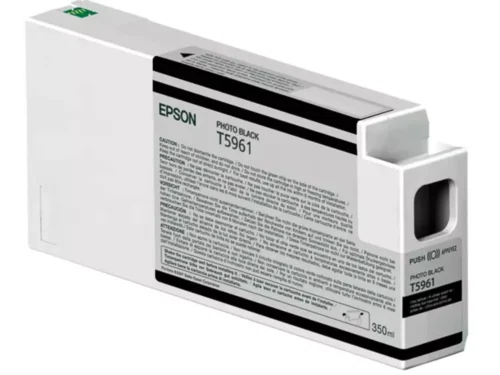 De Epson inktpatroon Photo Black T596100 UltraChrome HDR 350 ml levert diepe, pigmentgebaseerde zwarttinten voor scherpe en professionele afdrukken. Deze