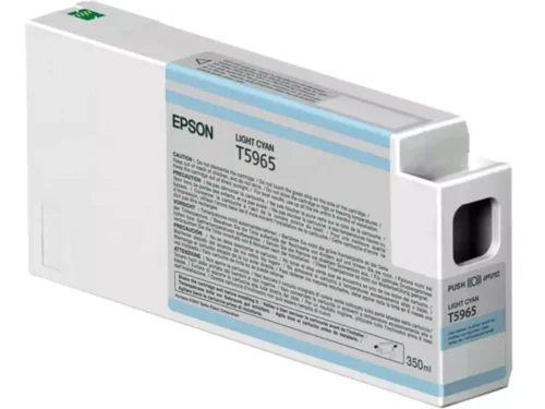 De Epson inktpatroon Light Cyan T596500 UltraChrome HDR 350 ml levert heldere, betrouwbare pigmentinkt voor professionele afdrukken met levendige cyaankleuren.