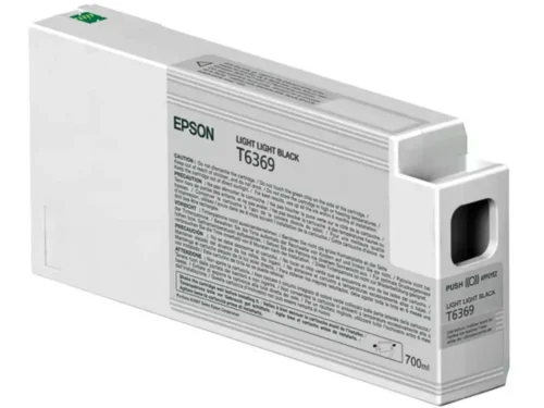 De Epson inktpatroon Light Light Black T636900 UltraChrome HDR 700 ml levert met pigmentinkt scherpe, duurzame afdrukken in zwart. Deze