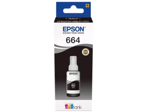 De Epson 664 EcoTank inktfles zwart is een originele inktfles die zorgt voor scherpe, heldere zwarte afdrukken. Dankzij de brede