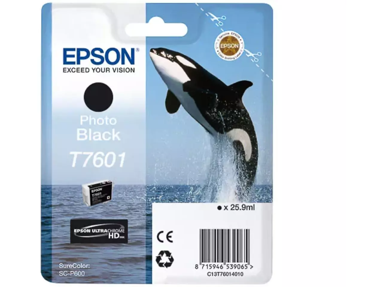 170015440976.webp C13T76014010 EPSON T7601 SC Foto-inkt foto zwart 25,9ml - Afbeelding 1
