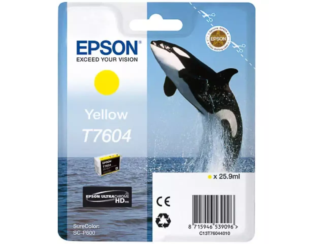 170015440979.webp C13T76044010 EPSON T7604 SC Inkt geel 2100pagina's 25,9ml - Afbeelding 1