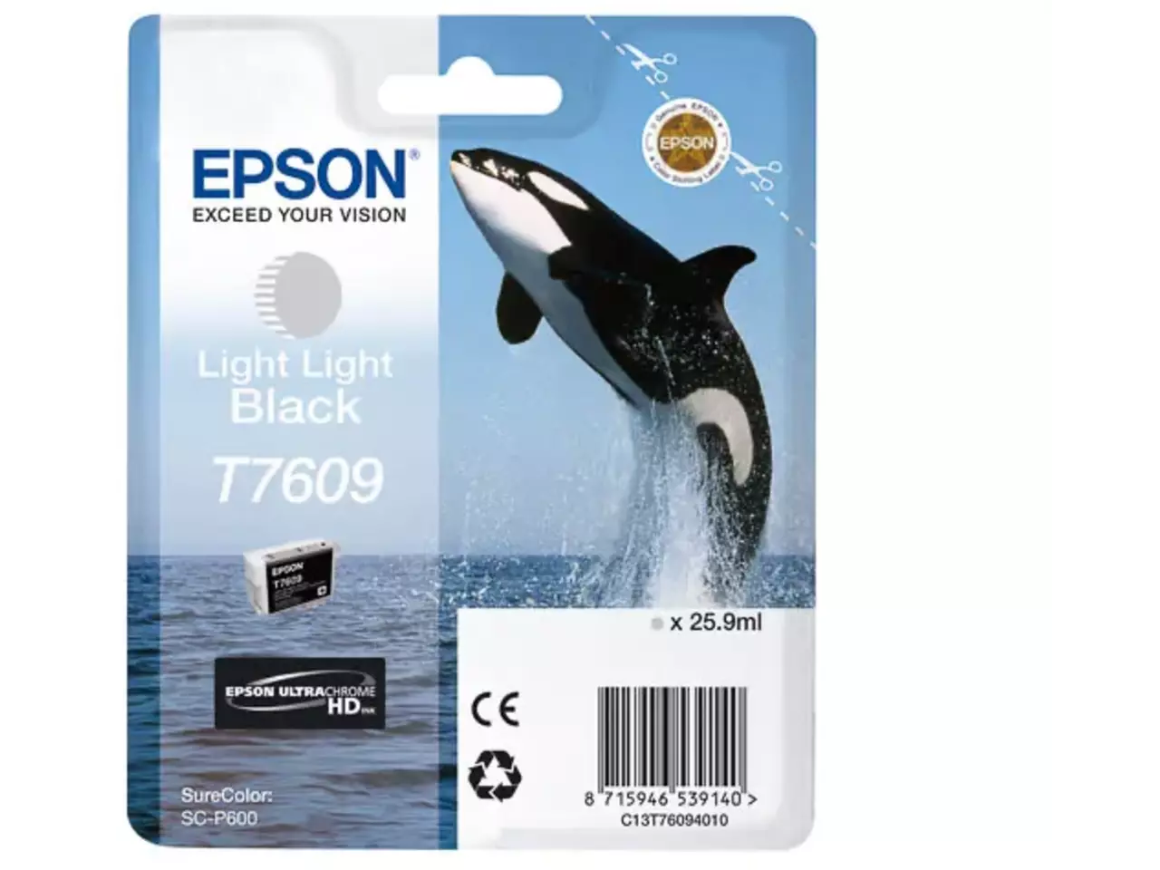 170015440984.webp C13T76094010 EPSON T7609 SC Inkt licht lichtzwart 12.000pagina's 25,9ml - Afbeelding 1