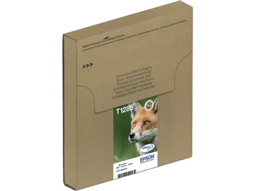 De Epson Fox T128 Vos DURABrite Ultra multipack biedt scherpe zwart-wit- en kleurafdrukken met vier handige inktcartridges voor diverse Epson-printers.