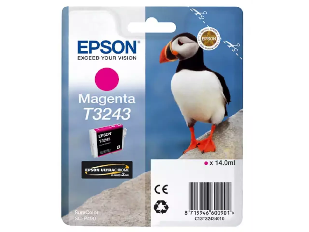 170015441099.webp C13T32434010 EPSON T3243 SC Inkt magenta 980pagina's 14ml - Afbeelding 1