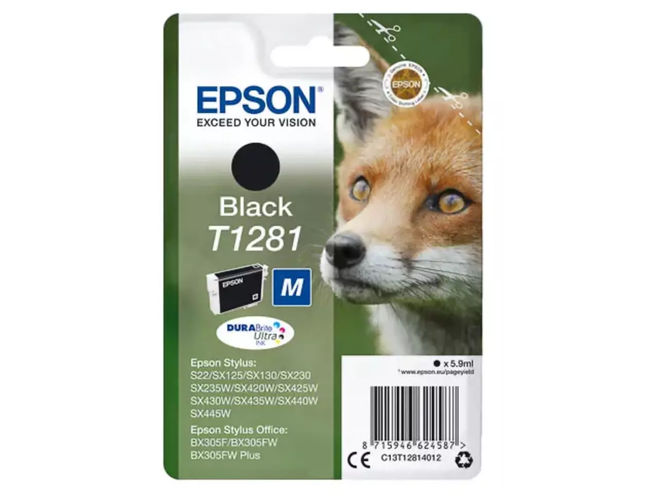 170015441177.webp C13T12814012 EPSON T1281 BX Inkt zwart 170pagina's 5,9ml - Afbeelding 1