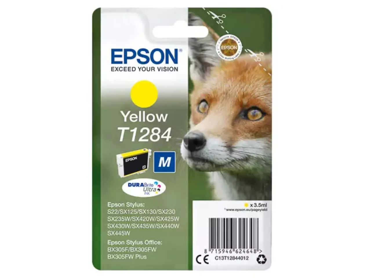 170015441183.webp C13T12844012 EPSON T1284 BX Inkt geel 225pagina's 3,5ml - Afbeelding 1