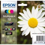 C13T18064012 EPSON 18 XP Inkt (4) cmyk ST 1x175/3x180pagina's 1x5,2/3x3,3 ml