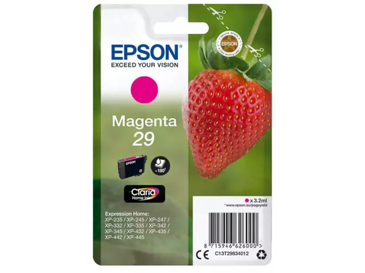 170015441319.webp C13T29834012 EPSON XP Inkt magenta ST 180pagina's 3,2ml - Afbeelding 1