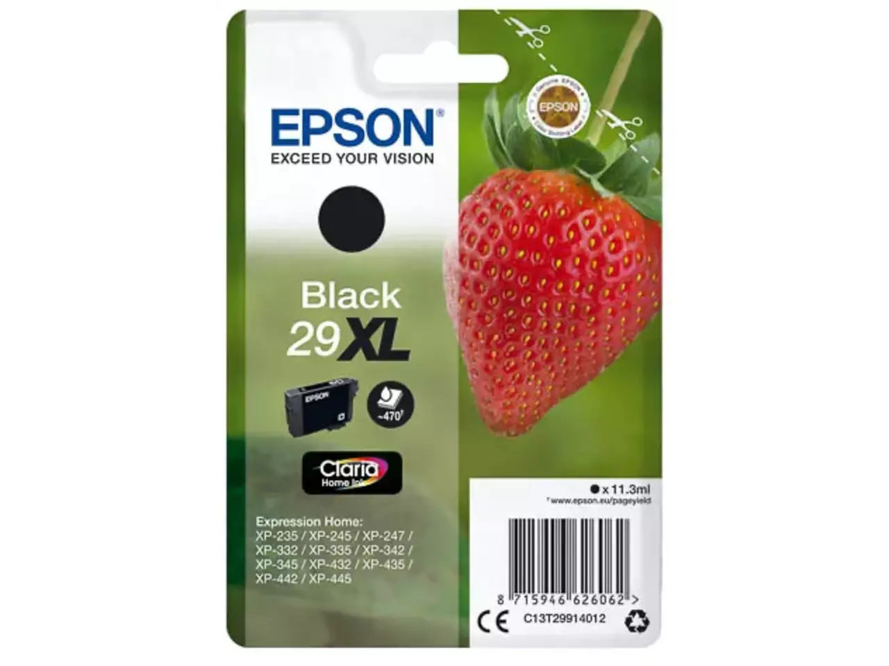 170015441325.webp C13T29914012 EPSON XP Inkt zwart HC 470 pagina's 11,3ml - Afbeelding 1
