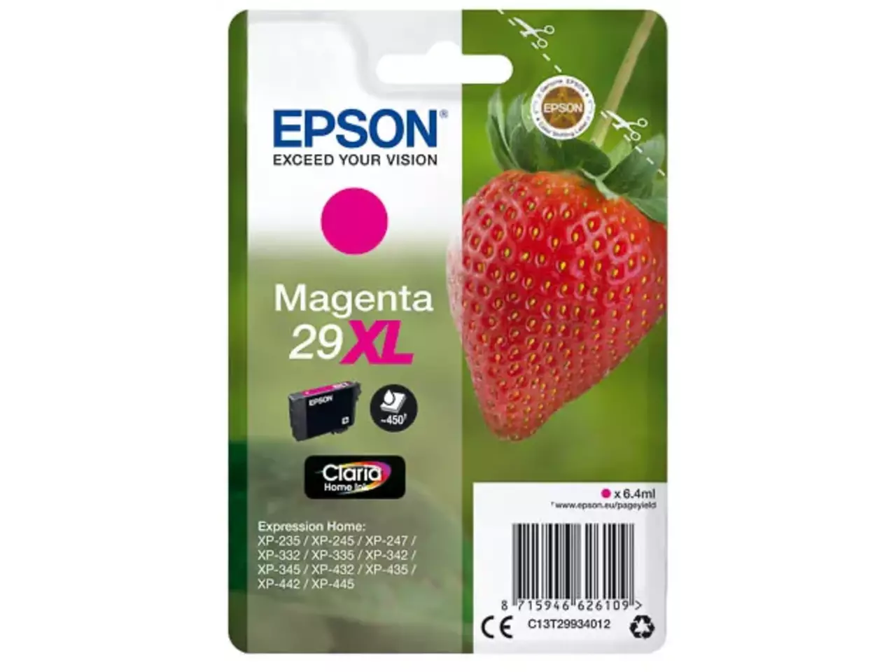 170015441329.webp C13T29934012 EPSON XP Inkt magenta HC 450pagina's 6,4ml - Afbeelding 1