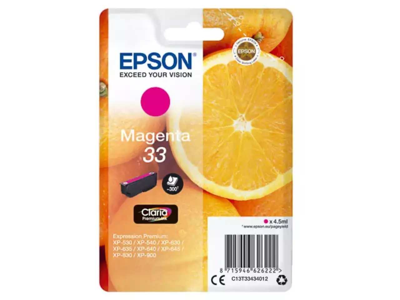170015441341.webp C13T33434012 EPSON XP Inkt magenta ST 200pagina's 4,5ml - Afbeelding 1
